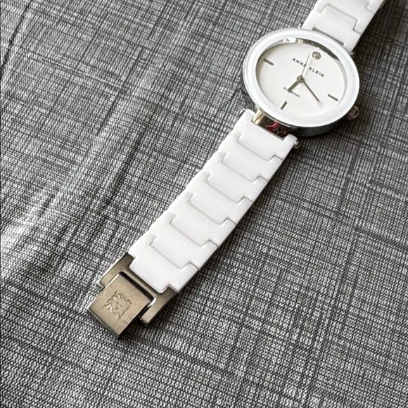 Anne Klein White Diamond Accent Ceramic Watch - Picture 5 of 12
